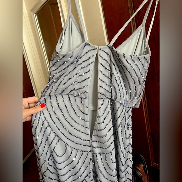 Adrianna Papell light blue, beaded bridesmaid’s dress. - Picture 3 of 6